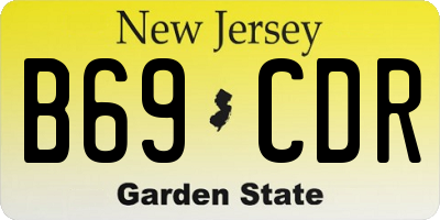 NJ license plate B69CDR