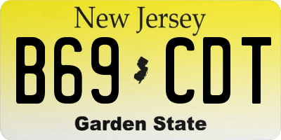 NJ license plate B69CDT