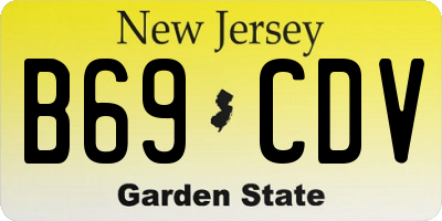 NJ license plate B69CDV