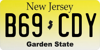 NJ license plate B69CDY