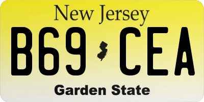 NJ license plate B69CEA
