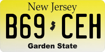NJ license plate B69CEH