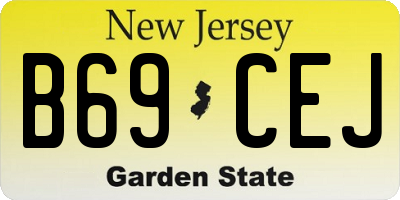 NJ license plate B69CEJ