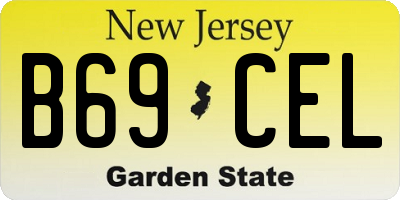 NJ license plate B69CEL