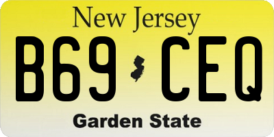 NJ license plate B69CEQ