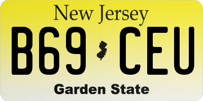 NJ license plate B69CEU