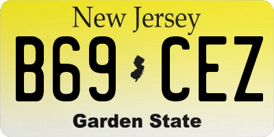 NJ license plate B69CEZ
