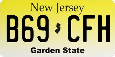 NJ license plate B69CFH