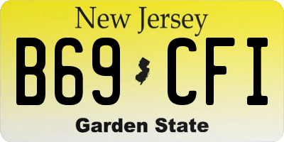 NJ license plate B69CFI