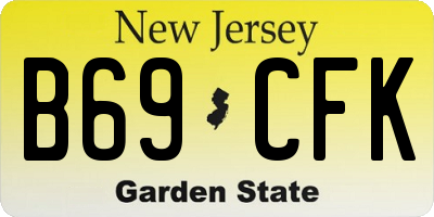 NJ license plate B69CFK