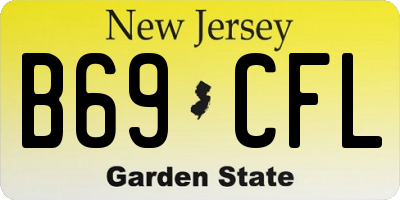 NJ license plate B69CFL