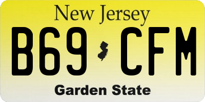 NJ license plate B69CFM