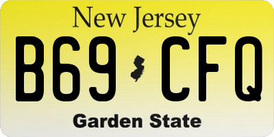 NJ license plate B69CFQ