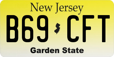 NJ license plate B69CFT