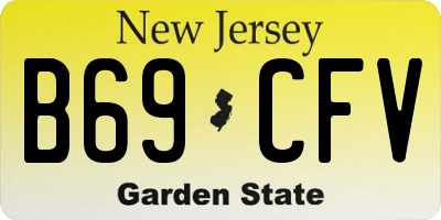 NJ license plate B69CFV