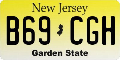 NJ license plate B69CGH