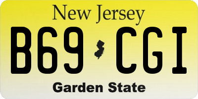 NJ license plate B69CGI