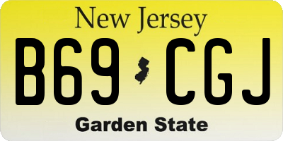 NJ license plate B69CGJ