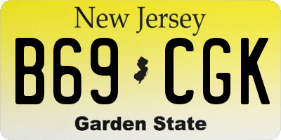 NJ license plate B69CGK