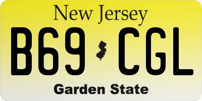 NJ license plate B69CGL