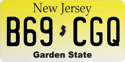 NJ license plate B69CGQ