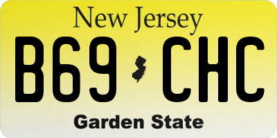 NJ license plate B69CHC