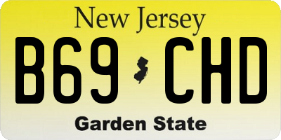 NJ license plate B69CHD