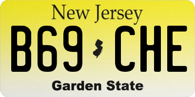 NJ license plate B69CHE