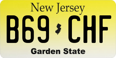 NJ license plate B69CHF