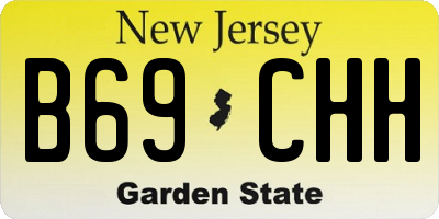 NJ license plate B69CHH