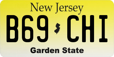 NJ license plate B69CHI