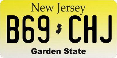 NJ license plate B69CHJ