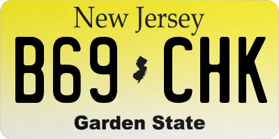 NJ license plate B69CHK