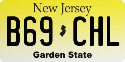 NJ license plate B69CHL