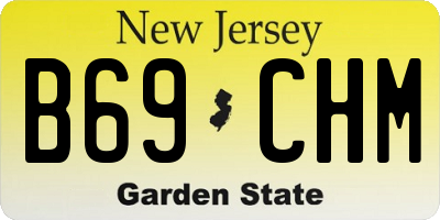 NJ license plate B69CHM