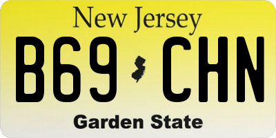 NJ license plate B69CHN