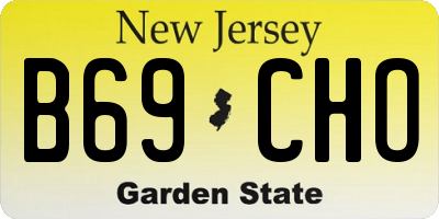 NJ license plate B69CHO
