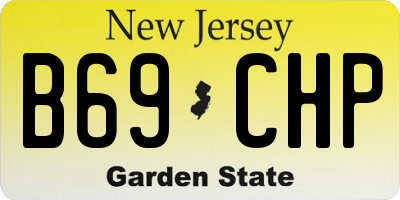 NJ license plate B69CHP