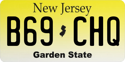 NJ license plate B69CHQ
