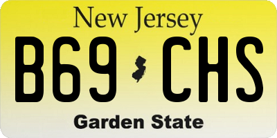 NJ license plate B69CHS