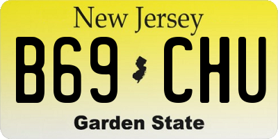 NJ license plate B69CHU