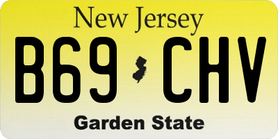 NJ license plate B69CHV