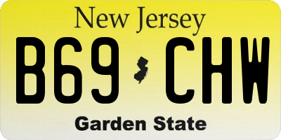 NJ license plate B69CHW