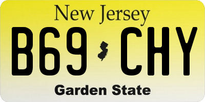 NJ license plate B69CHY