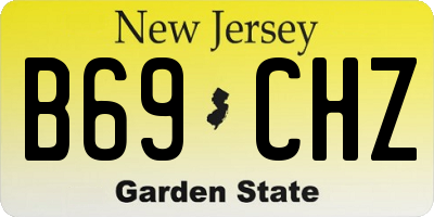 NJ license plate B69CHZ