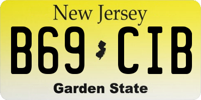 NJ license plate B69CIB