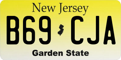 NJ license plate B69CJA