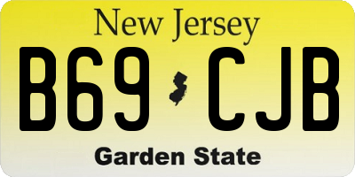 NJ license plate B69CJB