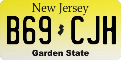 NJ license plate B69CJH