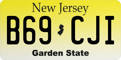 NJ license plate B69CJI